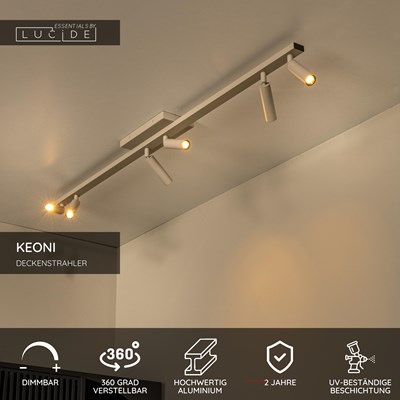 Lucide KEONI - Deckenstrahler - 6xG9 - Taupe | Essential